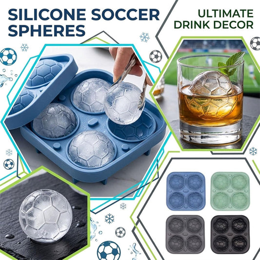 ⚽ LIMITED-TIME 50% OFF! ✨ Football Ice Ball Mold – Slow-Melting, Flexible Silicone, Fun Design ❄️