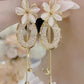 🌸 LIMITED-TIME 50% OFF! ✨ Flower Tassel Dangle Earrings – Opalescent, Sparkling, Dynamic 💫