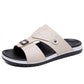 🩴 LIMITED-TIME 50% OFF! ✨ Men’s Faux Leather Slip-On Sandals – Dual-Texture, Cushioned, Durable Sole 🏖️