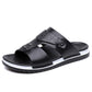 🩴 LIMITED-TIME 50% OFF! ✨ Men’s Faux Leather Slip-On Sandals – Dual-Texture, Cushioned, Durable Sole 🏖️