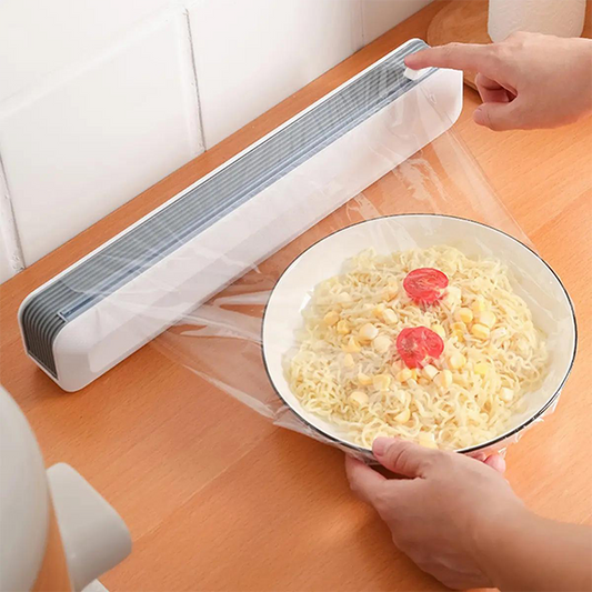🍽️ LIMITED-TIME 50% OFF! ✨ Magnetic Cling Film Dispenser – Slide Cutter, Easy Mount, Refillable 🧲