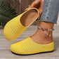 🩴 LIMITED-TIME 50% OFF! ✨ Women’s Breathable Knit Mules – Slip-On, Lightweight, Cushioned 🌸