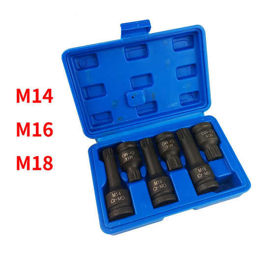 🔧 LIMITED-TIME 50% OFF! ✨ Triple Square Spline Bit Socket Set – 1/2" Drive, Cr-Mo Steel, Dual-Length ⚙️