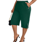 👖 LIMITED-TIME 50% OFF! ✨ Women's Elastic Waist Capri Trousers – Knee-Length, Button Accents, Comfort 🌿