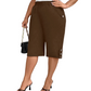 👖 LIMITED-TIME 50% OFF! ✨ Women's Elastic Waist Capri Trousers – Knee-Length, Button Accents, Comfort 🌿