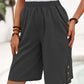 👖 LIMITED-TIME 50% OFF! ✨ Women's Elastic Waist Capri Trousers – Knee-Length, Button Accents, Comfort 🌿
