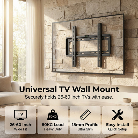 📺 LIMITED-TIME 50% OFF! ✨ Heavy-Duty Tilting TV Wall Mount – Steel, Slim Profile, 15° Tilt 🛠️