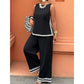 👚 LIMITED-TIME 50% OFF! ✨ Women’s Sleeveless Top & Wide-Leg Pants Suit – Lace Trim, Flowy, 2-Piece 🌸