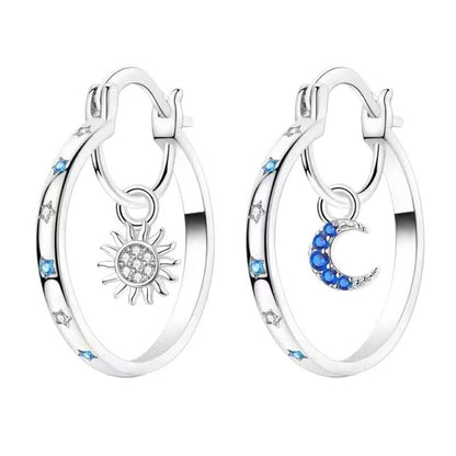 🌙 LIMITED-TIME 50% OFF! ✨ Celestial Sun & Moon Hoops – Layered, Symbolic, Hypoallergenic ✨