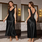 🌙 LIMITED-TIME 50% OFF! ✨ Elegant V-Neck Slip Nightdress – Silky, Flowing, Romantic 💤