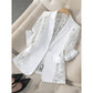 🤵‍♀️ LIMITED-TIME 50% OFF! ✨ White Lace Blazer – Slim Fit, 3/4 Sleeve, Elegant Transition 👑