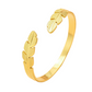 🌿 LIMITED-TIME 50% OFF! ✨ 18K Gold Plated Leaf Cuff Bracelet – Adjustable, Nature-Inspired, Elegant 💫
