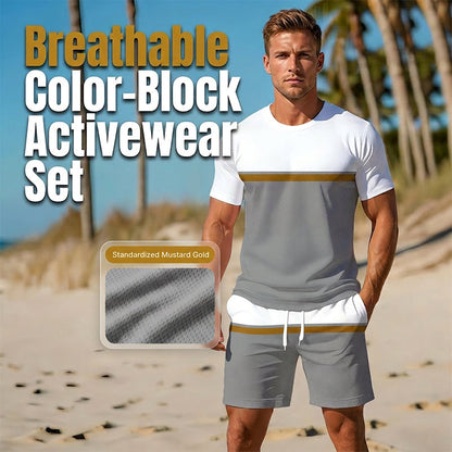 🎁2026 New Arrivals 50% OFF💥Men's Summer Color-Block Sportswear Set