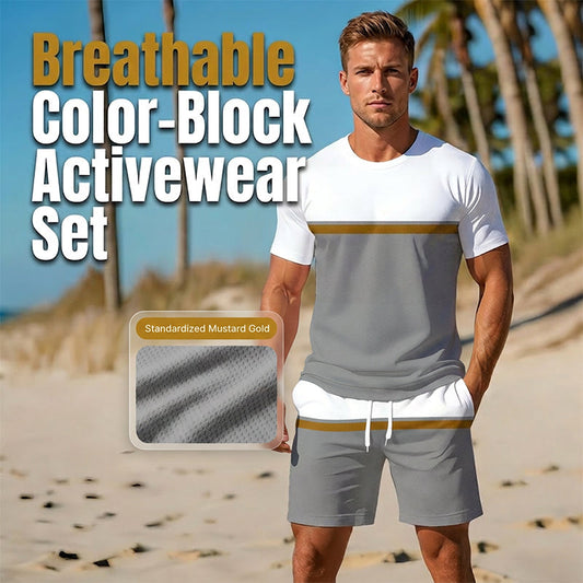 🎁2026 New Arrivals 50% OFF💥Men's Summer Color-Block Sportswear Set