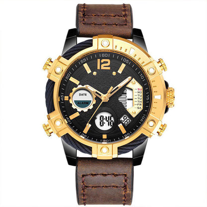 ⌚ LIMITED-TIME 50% OFF! 💥 Men's Quartz Sports Watch – Dual Display, 3ATM Waterproof, Multifunctional ✨