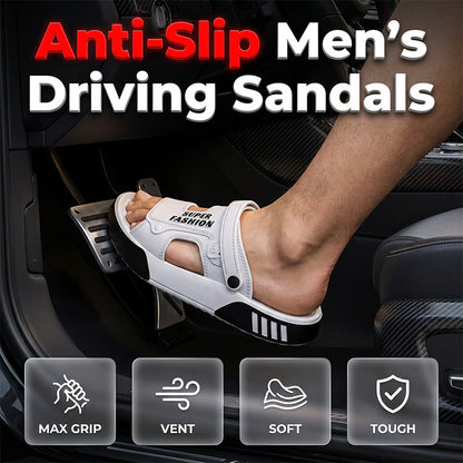 🚗 LIMITED-TIME 50% OFF! ✨ Men's Anti-Slip Driving Sandals – Cushioned, Adjustable, Quick-Dry ☀️