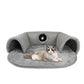 🐱 LIMITED-TIME 50% OFF! ✨ 2-in-1 Cat Tunnel Bed – Donut Bed + Tunnel, Plush, Foldable 🎪