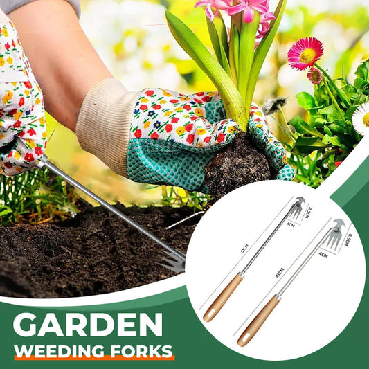 🌿 LIMITED-TIME 50% OFF! ✨ Garden Weeding Forks – Dual-Purpose, Stainless Steel, Ergonomic Handle 🌻