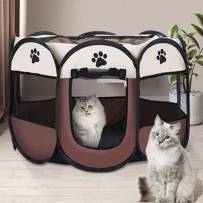 🐾 LIMITED-TIME 50% OFF! ✨ Summer Pet Portable Playpen – Lightweight, Foldable, Safe Outdoor Fun 🏕️