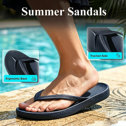 🩴 LIMITED-TIME 50% OFF! ✨ Unisex Non-Slip Flip Flops – Orthopedic, Textured Footbed, Cloud-Like Comfort ☀️