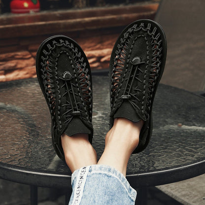 👡 LIMITED-TIME 50% OFF! 💥 Men's Breathable Lightweight Handwoven Sandals – Slip-Resistant, Adjustable, Versatile ✨