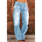 👖 LIMITED-TIME 50% OFF! 💥 Women's Distressed Slim Fit Flare Jeans – Edgy Ripped, Vintage Wash, Leg-Elongating ✨