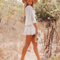 👗 LIMITED-TIME 50% OFF! 💥 Women's Lace Crochet Romper Dress with Built-in Shorts – Cotton, Elastic Waist, Lined ✨