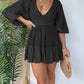👗 LIMITED-TIME 50% OFF! 💥 Women's Lace Crochet Romper Dress with Built-in Shorts – Cotton, Elastic Waist, Lined ✨