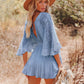 👗 LIMITED-TIME 50% OFF! 💥 Women's Lace Crochet Romper Dress with Built-in Shorts – Cotton, Elastic Waist, Lined ✨