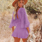 👗 LIMITED-TIME 50% OFF! 💥 Women's Lace Crochet Romper Dress with Built-in Shorts – Cotton, Elastic Waist, Lined ✨