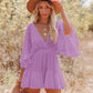 👗 LIMITED-TIME 50% OFF! 💥 Women's Lace Crochet Romper Dress with Built-in Shorts – Cotton, Elastic Waist, Lined ✨