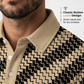 👔 LIMITED-TIME 50% OFF! 💥 Men's Geometric Print Collared Shirt – Muscle Fit, Breathable, Fade Resistant ✨