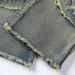 👖 LIMITED-TIME 50% OFF! 💥 Deconstructed Frayed Flare Jeans – Heavy Distressing, Vintage Wash, Patchwork Details ✨