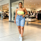 👖 LIMITED-TIME 50% OFF! 💥 Women's Plus Size Distressed Denim Shorts – Ripped Details, High-Stretch, Mid-Rise ✨