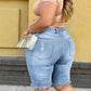 👖 LIMITED-TIME 50% OFF! 💥 Women's Plus Size Distressed Denim Shorts – Ripped Details, High-Stretch, Mid-Rise ✨