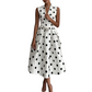 👗 LIMITED-TIME 50% OFF! 💥 Women's Polka Dot Sleeveless V-Neck Dress – Classic Print, Adjustable Tie, Versatile