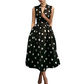 👗 LIMITED-TIME 50% OFF! 💥 Women's Polka Dot Sleeveless V-Neck Dress – Classic Print, Adjustable Tie, Versatile