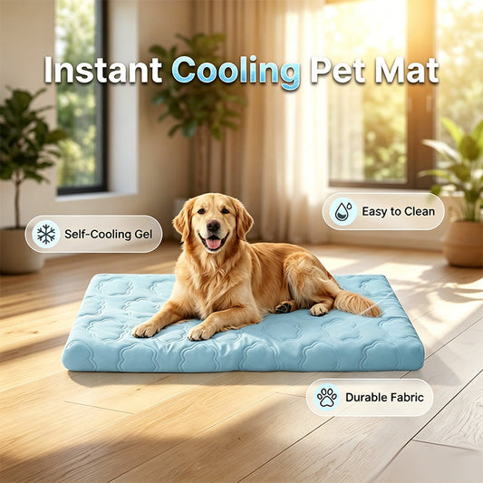 🐾 LIMITED-TIME 50% OFF! 💥 Instant Cooling Pet Mat – Scratch Resistant, Non-Toxic, Wipe Clean ✨