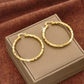 💫 LIMITED-TIME 50% OFF! 💥 Women's Minimalist Textured Hoop Earrings – Diamond-Cut, Snap Closure, Everyday Glow ✨