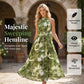 👗 LIMITED-TIME 50% OFF! 💥 Women's Halter Neck Sleeveless Printed Dress – Smocked Waist, Flowing Maxi, Watercolor ✨
