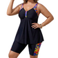👙 LIMITED-TIME 50% OFF! 💥 Women's Flowy Tankini Top and Shorts Bathing Suit – Tummy Control, Modest Coverage ✨