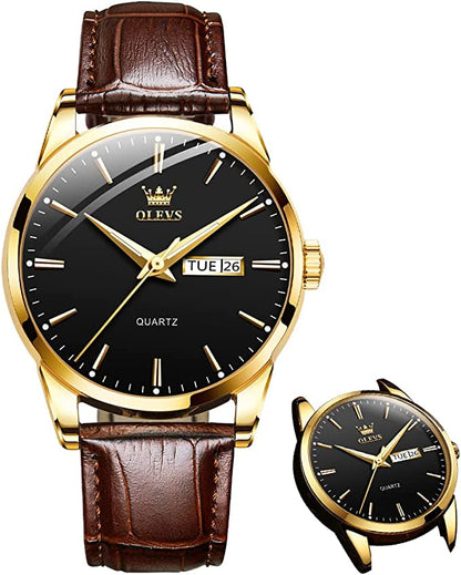 ⌚ LIMITED-TIME 50% OFF! 💥 Men's Simple Watch with Day & Date – Stainless Steel, Luminous Hands, Classic ✨
