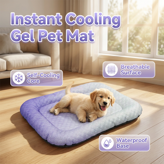 🐾 LIMITED-TIME 50% OFF! 💥 Cooling Gel Mat for Pets – Self-Cooling, Honeycomb Texture, Wipe Clean ✨
