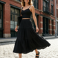 👗 LIMITED-TIME 50% OFF! 💥 High Waist A-Line Skirt and Cami Top Set – Tiered Skirt, Crinkle Fabric, Boho-Chic ✨