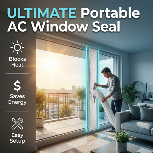 ❄️ LIMITED-TIME 50% OFF! 💥 Portable AC Window Seal Kit – Dual Zipper, Waterproof, Universal Fit ✨