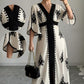 👗 LIMITED-TIME 50% OFF! 💥 Women's Elegant V-Neck Print Maxi Dress – Flutter Sleeves, Ethnic Print, Side Slits ✨
