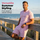 👕 LIMITED-TIME 50% OFF! ✨ Men's 2-Piece Polo Shirt & Shorts Set – Classic Collar, Breathable, Drawstring Waist 🌊