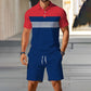 👕 LIMITED-TIME 50% OFF! ✨ Men's 2-Piece Polo Shirt & Shorts Set – Classic Collar, Breathable, Drawstring Waist 🌊
