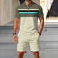 👕 LIMITED-TIME 50% OFF! ✨ Men's 2-Piece Polo Shirt & Shorts Set – Classic Collar, Breathable, Drawstring Waist 🌊