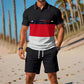 👕 LIMITED-TIME 50% OFF! ✨ Men's 2-Piece Polo Shirt & Shorts Set – Classic Collar, Breathable, Drawstring Waist 🌊